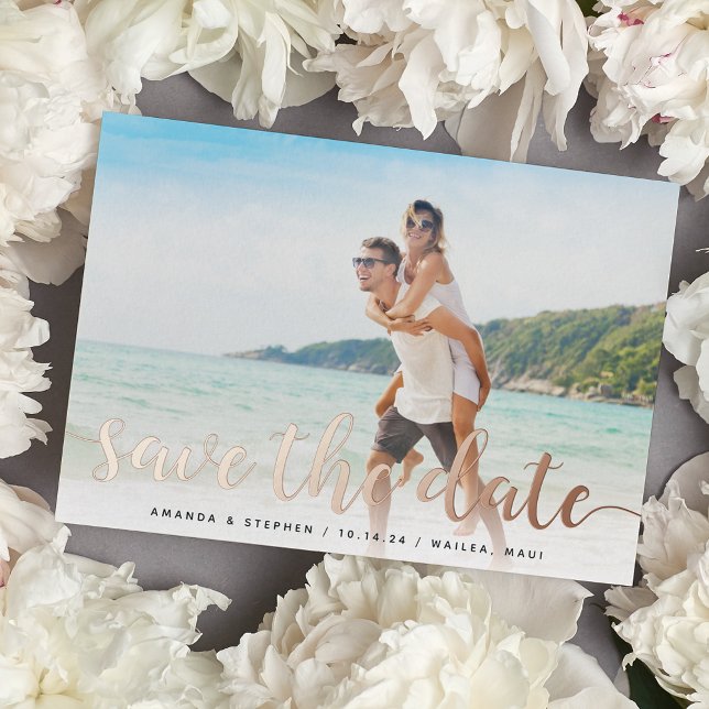 Fancious Foil Script Save the Date Card Folieneinladung (Von Creator hochgeladen)