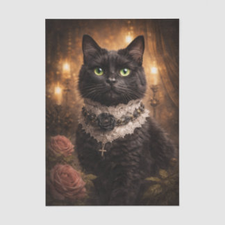 Fancy Black Kitty  Seidenpapier