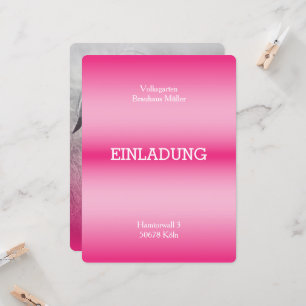 fancy blassrote Nebel-Einladungen  Einladung