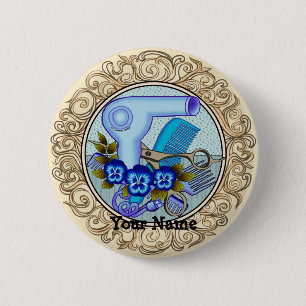 Fancy Blue Stiefmütterchen Visagist Button