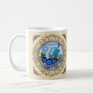 Fancy Blue Stiefmütterchen Visagistin Tasse