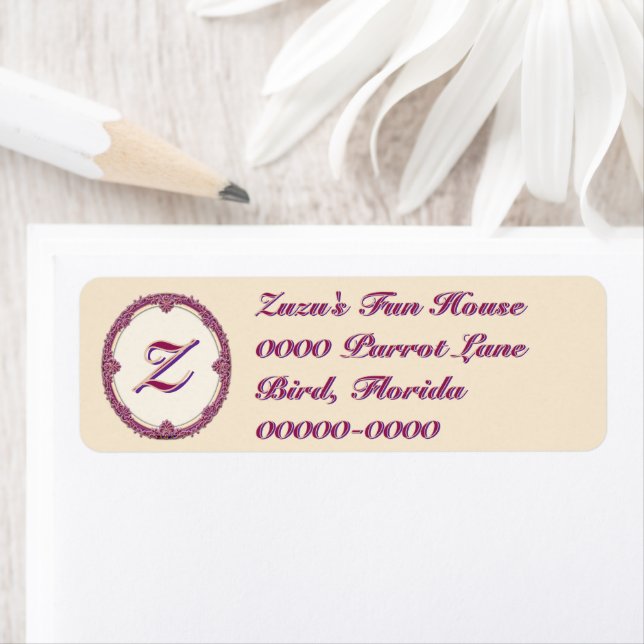 Fancy Border Lila/Rosa und Creme Personalisieren (Insitu)