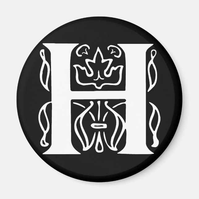 Fancy-Buchstabe H Magnet (Vorne)