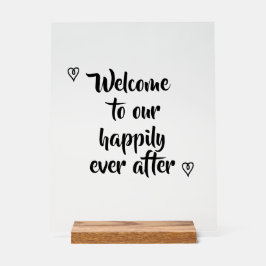 Fancy Calligraphy Welcome to our Storybook Wedding Acrylschild