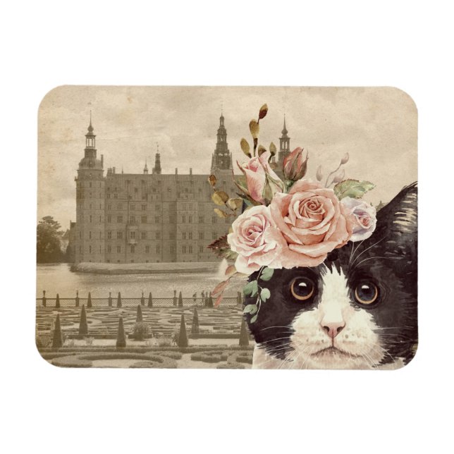 Fancy Cat & Das Schloss Magnet (Horizontal)