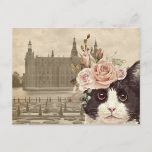 Fancy Cat & Das Schloss Postkarte
