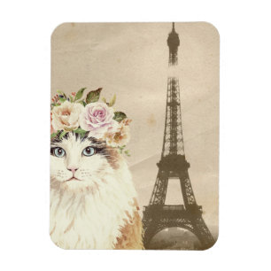 Fancy Cat & Eiffelturm Magnet