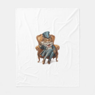 Fancy Cat Society � Viktorianische Königliche Katz Fleecedecke