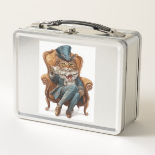 Fancy Cat Society � Viktorianische königliche Katz Metall Brotdose