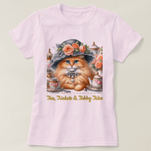 Fancy Cat Tea Party Katzenliebhaber  T-Shirt