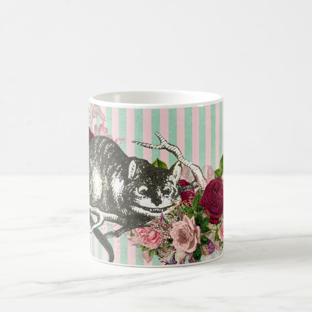 Fancy Cheshire Cat Collage Kaffeetasse (Mittel)