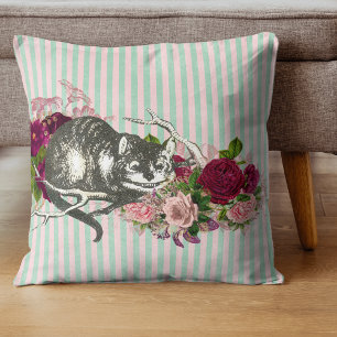 Fancy Cheshire Cat Collage Kissen