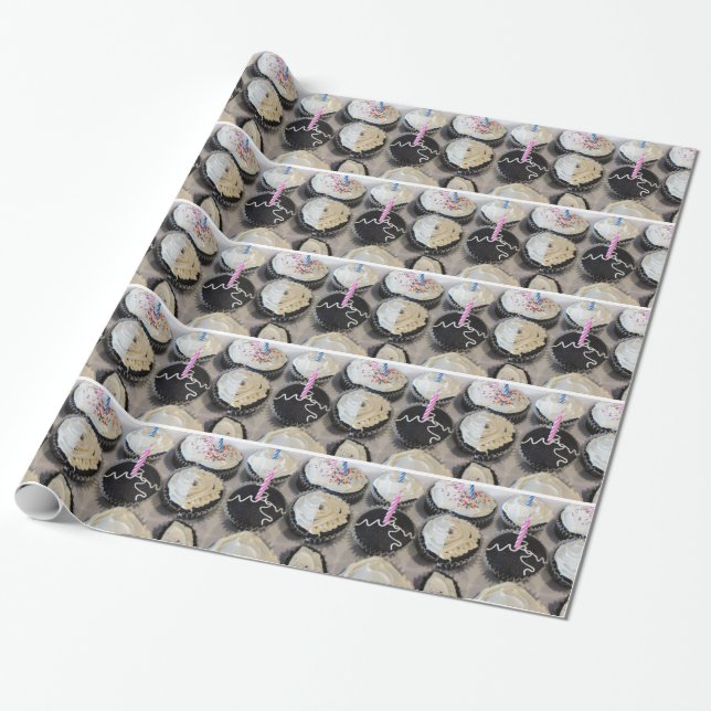 Fancy-Cupcakes Geschenkpapier (Ungerollt)