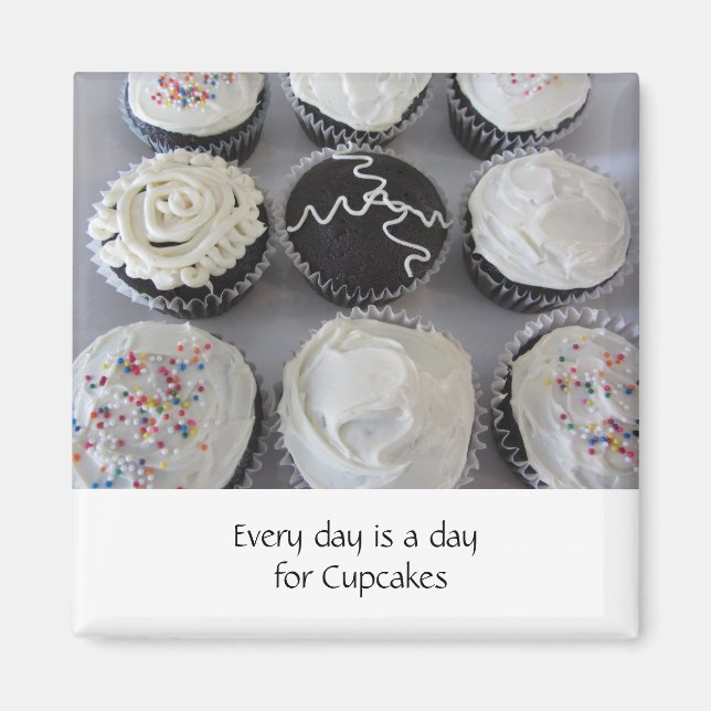 Fancy-Cupcakes mit Sprüchen Magnet (Vorne)