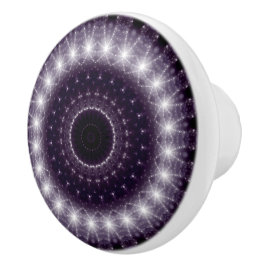 Fancy Delicate Black & White Lace Pattern Keramikknauf