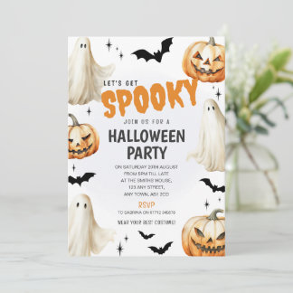 Fancy Dress Halloween-Party-Einladung Geister-Them Einladung