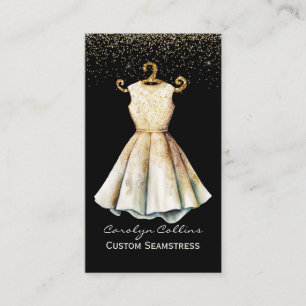 Fancy Dress Seamstress Business Card Visitenkarte