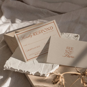 Fancy Ethereal Schleier Boho Old Money Chic Hochze RSVP Karte