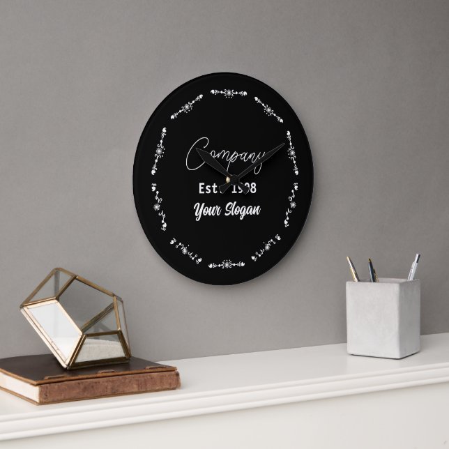 Fancy Firmenname Große Wanduhr (Büro)