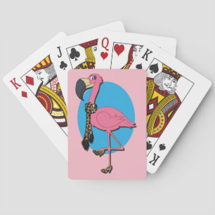 Fancy Flamingo Spielkarten, Standard Index Gesicht Spielkarten
