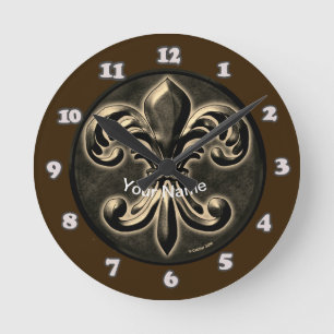Fancy Fleur De Lis Uhr