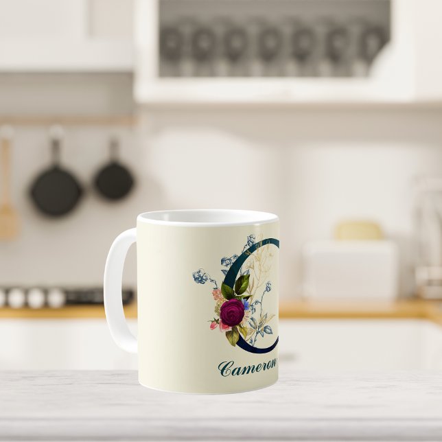 Fancy Floral Letter 'C' Kaffeetasse (Von Creator hochgeladen)