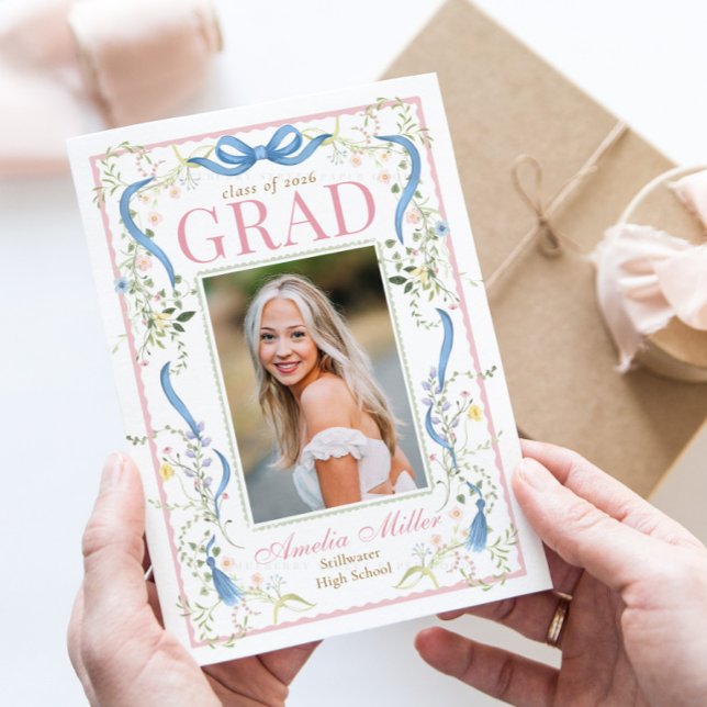 Fancy Florals Graduation Invitation Einladung (Von Creator hochgeladen)