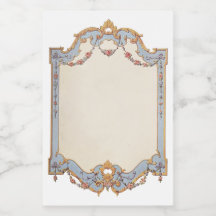 Fancy französischer Vintage-Rahmen Blau Gold Scrol