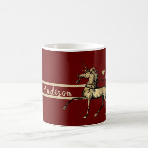 Fancy Gold Heraldischer Einhorn Kaffeetasse