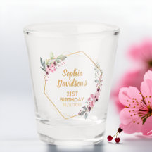 Fancy Gold Kirschblüten Name Datum 21. Geburtstag