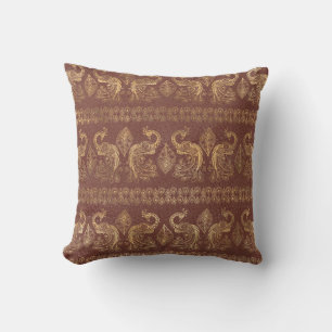 Fancy Gold Pfau-Muster Kissen
