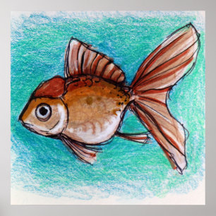 Fancy Goldfisch Poster