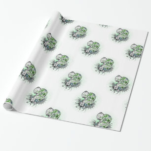 Fancy Great Great Dane Illustration  Geschenkpapier