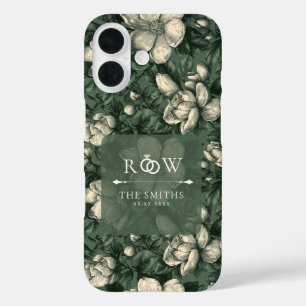 Fancy Green Gardenien Akzent Florale Hochzeit iPhone 16 Hülle