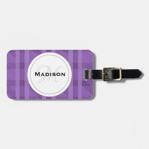 Fancy Karo Violett Flanell Gepäckanhänger