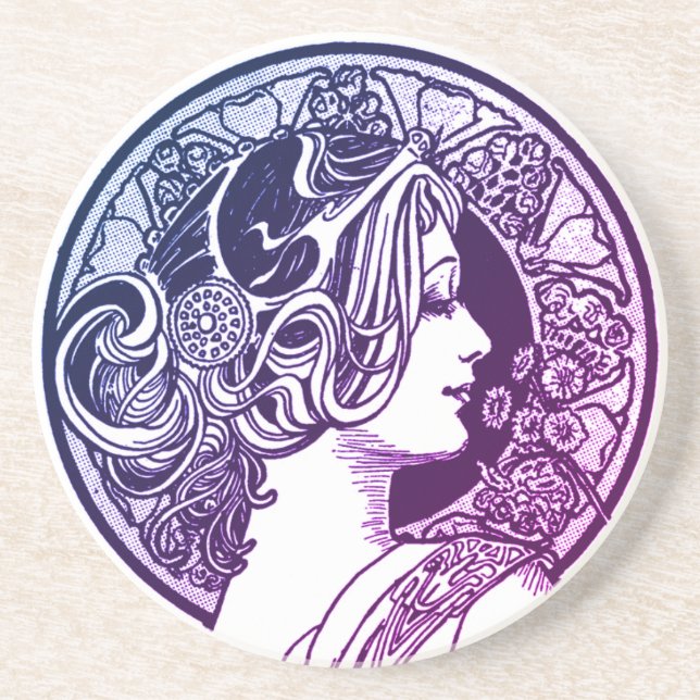 Fancy Lady Sandstein Getränkeuntersetzer (Vorne)