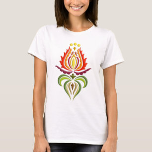 Fancy Mantle Stickerei - Ungarische Volkskunst T-Shirt
