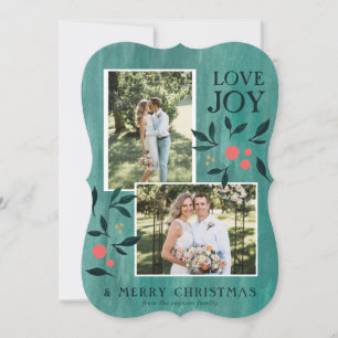 Fancy Modern - Christmas Card - Green - Photo Card Feiertagskarte