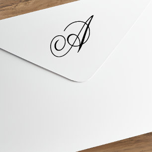 Fancy-Monogramm-Kalligrafie-Buchstabe A Gummistempel