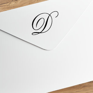 Fancy Monogramm Schriftbuchstabe D Gummistempel