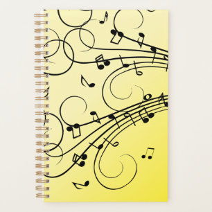 Fancy-Musiknoten Gelb Planer