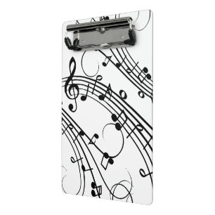 Fancy-Musiknoten Mini Klemmbrett