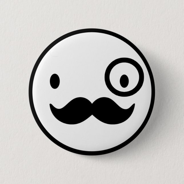 fancy mustchace face button (Vorderseite)