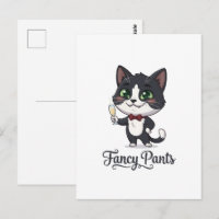 Fancy Pants Smoking-Katze Prost