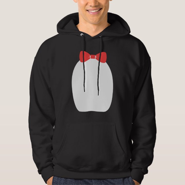 Fancy Penguin Bow Tie Halloween Costume Hoodie (Vorderseite)