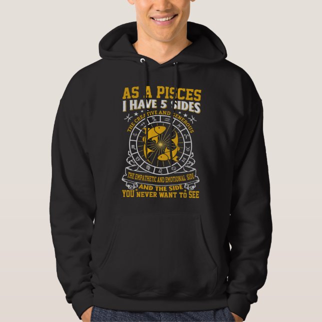 Fancy Pisces February and March Zodiac Hoodie (Vorderseite)