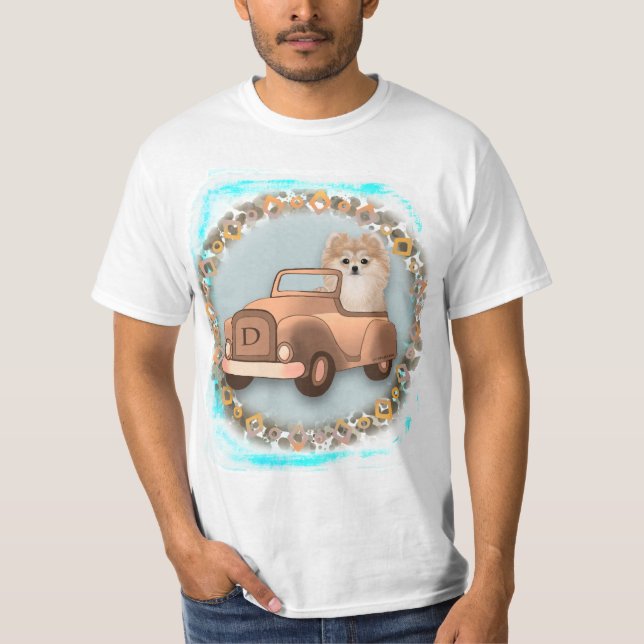 Fancy Pomeranian Auto T-Shirt (Vorderseite)