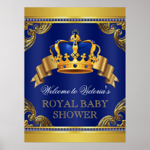 Fancy Prinz Baby Shower Willkommensschilder Poster