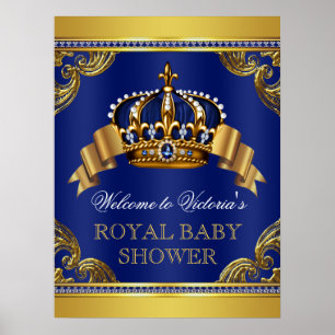 Fancy Prinz Baby Shower Zeichen Poster