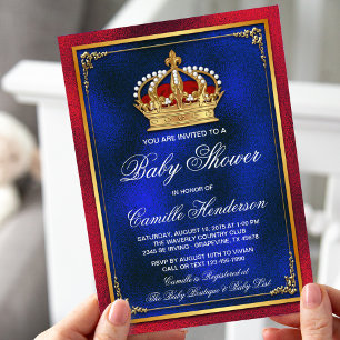 Fancy Royal Baby Shower Einladung